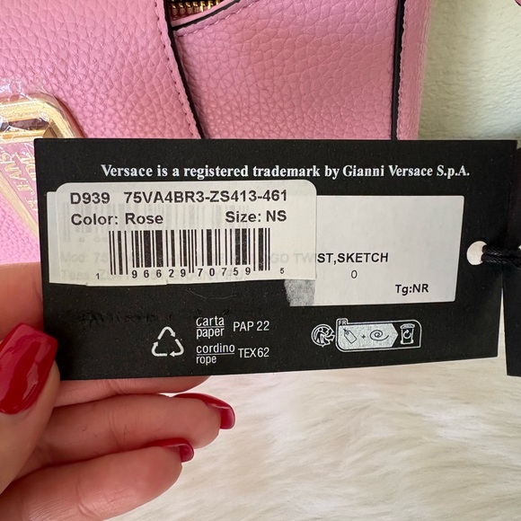 Versace Jeans Couture Collection Logo Twist Pink Shoulder Bag